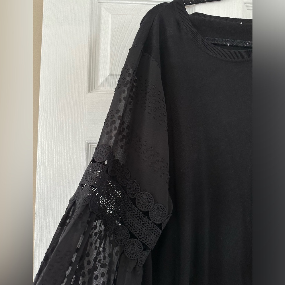 3X Black Sweater